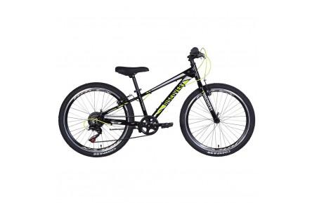 Підлітковий велосипед Discovery Qube Vbr 2021 24" 11.5" чорно-зелений