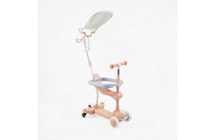 Самокат 5в1 "Skyper" BT-39904 колеса зі світлом, укр озвучування та підсвічування платформи,с ДОП. КОЛЕСАМИ, захисний бампер