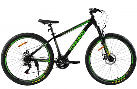 Велосипед Corso 27.5" TORNADO TR-27257 15.5" чорно-зелений