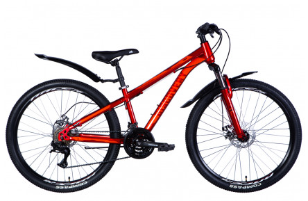 Велосипед уцінений сталь 26 Discovery TREK AM DD рама-13" червоний з крилом Pl 2024