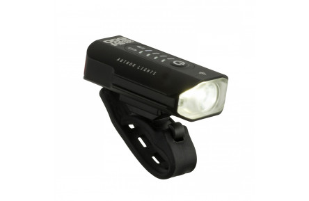 Ліхтар передній Author DoubleShot 600 lm USB Alloy, чорний/прозораr&червона лінзи