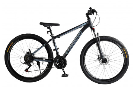 Велосипед CORSO Legend 27,5" LG-27812 ЧОРНО-СІРИЙ, алюміній 15,5"
