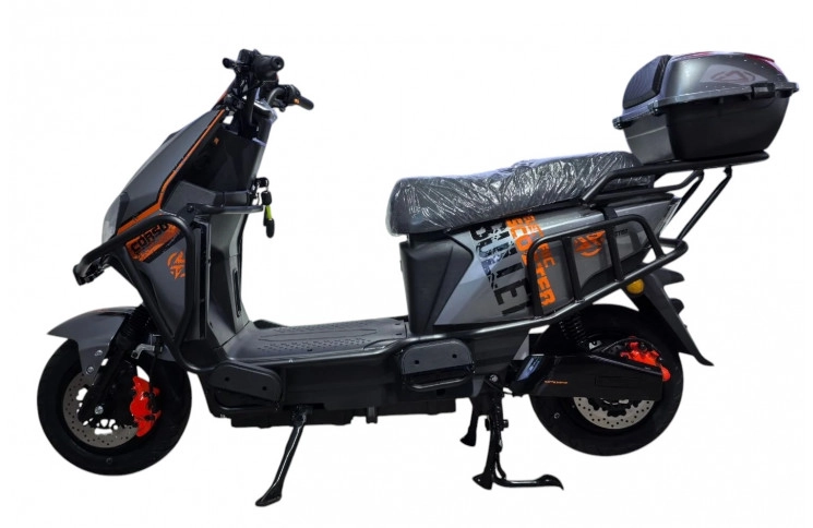 Электрический мопед Corso Bullet BL-230088 (2000W 72V/38Ah) серо-оранжевый