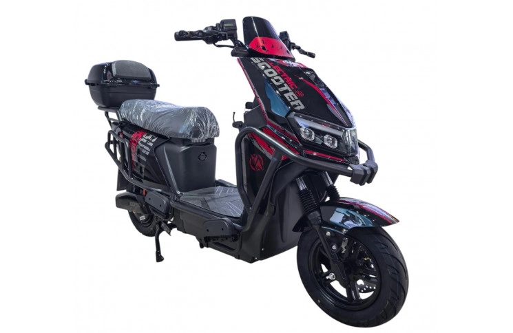 Електричний мопед Corso Bullet BL-144722 (2000W 72V/38Ah) чорно-червоний