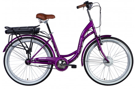 Велосипед з електроприводом 26" ST Dorozhnik eAQUAMARINE BH рама-17" 36B 12.5А*г 350Вт бузковий YS 9019 2025