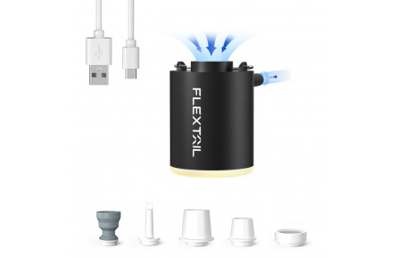 Насос-ліхтар кемпінговий Flextail Tiny Pump Х, чорний із вакуумними пакетами 2 шт (50х70)