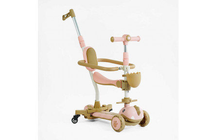 Самокат 5в1 "Skyper" GL-05558 колеса PU 125х40мм зі світлом, УКР. МУЗИКА та підсвічування платформи, з ДОП. КОЛЕСАМИ, захисний бампер