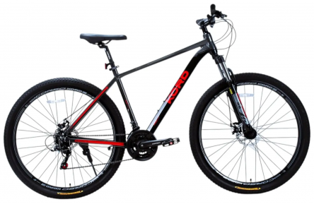 Велоcипед Corso Kord 29" KR-29387 19", чорно-червоний, Shimano 21 швидкість