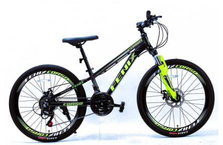 Велосипед Спортивний Corso 24" дюймів «Fenix» FX-24962 (1) рама алюмінієва 11’’, обладнання SunRun 21 швидкість, зібран на 75