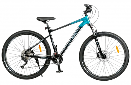 Велосипед Corso Cyber CB-58412 19", чорно-синій, обладнання Shimano Alivio 27 швидкостей, вилка Suntour гідравлічна
