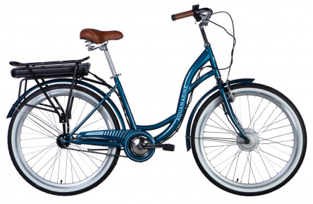 Велосипед з електроприводом 26" ST Dorozhnik eAQUAMARINE BH рама-17" 36B 13А*г 500Вт темно-синій з кошиком 2026