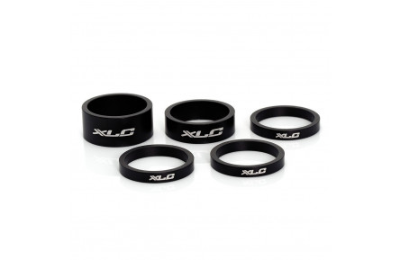 Проставочные кольца XLC AS-A02, 1 1/8" (3x5, 1x10, 1x15), черные, 5шт.