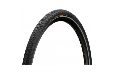 Покрышка Continental CONTACT Plus, 28", 700 x 32C, 28 x 1 1/4 x 1 3/4, 32-622, черная, не сложная, светоотражающая, SafetyPlus Breaker, 750гр.