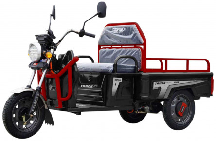 Електричний вантажний трицикл Corso Truck One TR-120047 (800Вт 60В 32A) 12" чорно-червоний