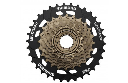 Трещотка 7 быстр. SHIMANO MF-TZ500-7 Megarange 14-34Т коричневый