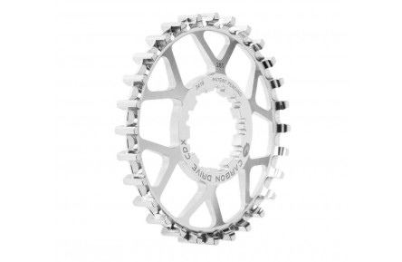 Задня зірка Gates Carbon Drive CDX 9-Spline з нержавіючої сталі 28T, срібна