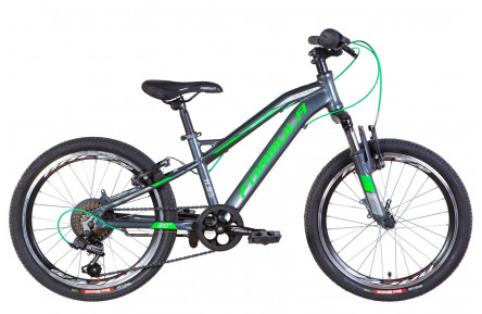 Велосипед AL 20" Formula BLACKWOOD AM Vbr рама-2022 (темно-сріблястий із зеленим)