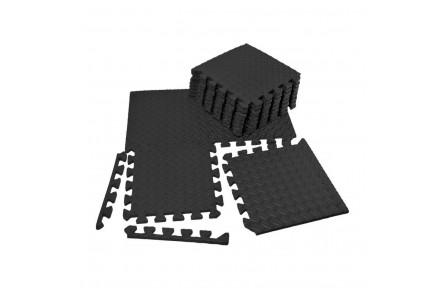 Мат-пазл "Ластівчин хвіст" EasyFit EF-1950-30-BK 8 шт, 30х30 см, чорний