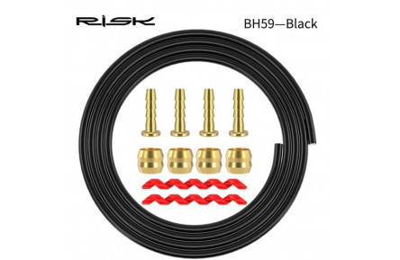 Рубашка троса тормоза 2500мм RISK BH-59 RC115-1-1 черн. с оливками и болтами (черн.)