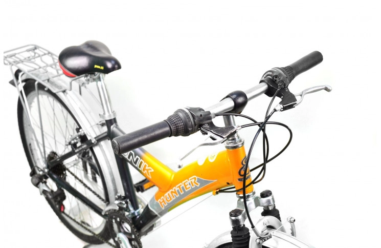 Подростковый велосипед Enik Hunter 24" XS серо-оранжевый Б/У