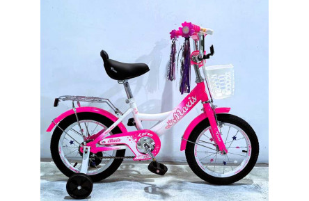 Велосипед 14" дюймів 2-х колісний "CORSO" MAXIS MX-11723 (1) ручне гальмо, дзвіночок, сидіння з ручкою, додаткові колеса, ЗІБРАНИЙ НА 75, в коробці