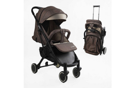 Коляска прогулянкова дитяча "JOY" Vittoria 71055 (1) колір КОРИЧНЕВИЙ ЛЕН, рама алюмінієва, футкавер, телескопічна ручка