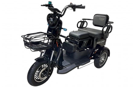 Електричний трицикл Corso PROTEX (1000Вт, 72В, 23 Аг) 10" чорний