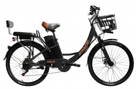 Велосипед з електроприводом 26" ST SPACE PULSAR DD FR рама-15,5" 48B 20А*г 500Вт чорний 2026