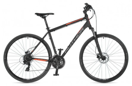 Велосипед Author Horizon 2023-24 28" 22" чорний неоново помаранчевий)/чорний
