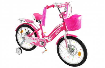 Велосипед 2-х колесный 18" "Corso Nice" NC-18129 сталь, доп.