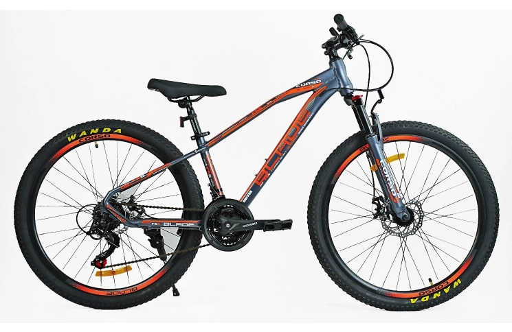 Велосипед Corso Blade BD-26670-1 26" 13" серо-оранжевый