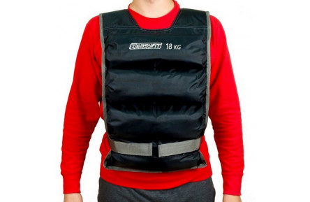 Обважнювальний жилет EasyFit EF-VST-18 чорний, 18 кг