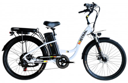 Электровелосипед Corso Mistral 26" MS-26699 (600Вт 48В 20Ач) белый