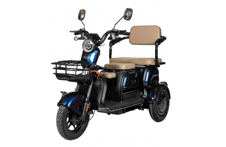 Электроскутер ATLAS Elegant Trike (800Вт, 48В, 20 Ач) 16" сине-голубой