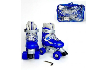 Ролики 5288-XS розмір 27-30 колір СИНІЙ, колеса PVC, устілка 14.5-16 см, d колес – 4,5 см, в сумці