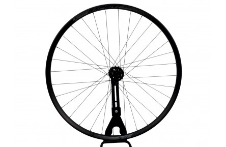 Колесо переднє 28, обод AlexRims Jalco Expert CC 622x23 FV, втулка Novatec Merida, дискові гальма (6 болтів) під вісь 15мм 32 спиці (нержавійка) Чорні