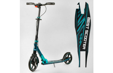 Самокат алюминиевый "Best Scooter" 43685 PU колеса 230/200 мм, ФАРА