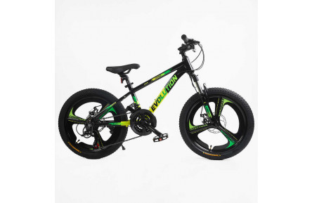Велоcипед Corso Evolution 20" 11" чорно-жовто-зелений