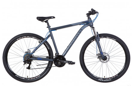 Велосипед 29" Discovery TREK AM DD 2022 (темно-сірий із синім (м))