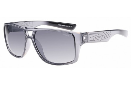 Окуляри R2 MASTER grey-black (TR90), лінза smoke (Polarized TAC), покриття flash mirror, кат. 3