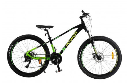 Велосипед Corso X-POWER 26" 13" чорно-зелений