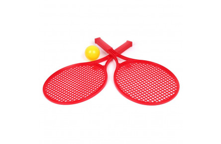 Ігровий Набір для гри в теніс ТехноК 0380TXK (2 ракетки+м'ячик)  Червоний