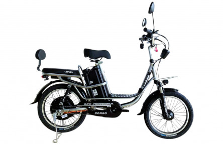 Электровелосипед Corso Powerfull 20" FW-73214 (800Вт литиевый 60В 21Аг) металлик