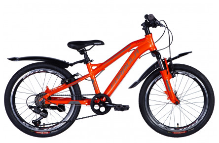 Велосипед AL 20" Formula BLACKWOOD AM Vbr малиновий з крилом Pl 2024 (помаранчевий)