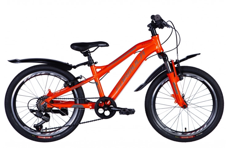 Велосипед AL 20" Formula BLACKWOOD AM Vbr рама- " с крылом Pl 2024 (помаранчевий ) 