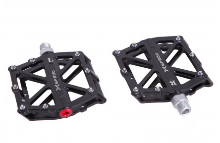 Педали Mpeda AL-10 алюм. платформа, на пром. подшипные. (черный)