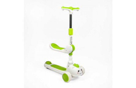 Самокат триколісний з сидінням "Skyper" S-4886-29 (8) колеса PU 125х40мм зі світлом, музика та підсвічування платформи, кермо складне, в коробці