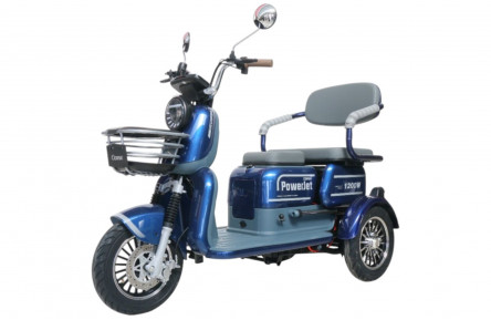 Электрический трицикл Corso Power Jet JT-933014 (1200Вт графеновый 72В 28Ач) 10" синий