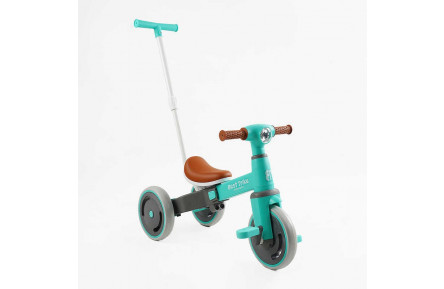 Велосипед 3-х колесный Best Trike LB-10360 колеса передние 10", задние 8", родительская ручка, бирюзово-серый