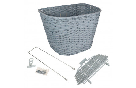 Кошик Пластик на рульову колонку 24-28" 360*250*250 мм зі стійкою 400L 25,4" CK-006S сірий з кришкою